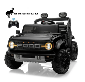 24V 2 Seater Ride on Cars, Licensed Ford Bronco Raptor Powered Ride on Toy Truck with Remote Control
